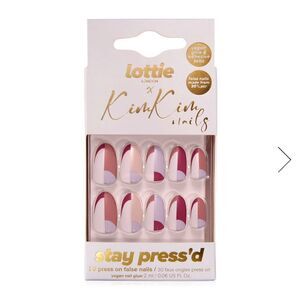 lottie x KimKim stay press'd- colour block party: fall edition Press On Nail Kit